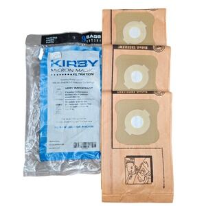 Kirby Micron Magic Filtration Vacuum Bags x3 Genuine Part 197394 for G4 & G5